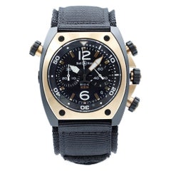 Bell and Ross Marine Schwarz Matte PVD Stahl Automatik Herrenuhr BR02-CHR-BICOLOR