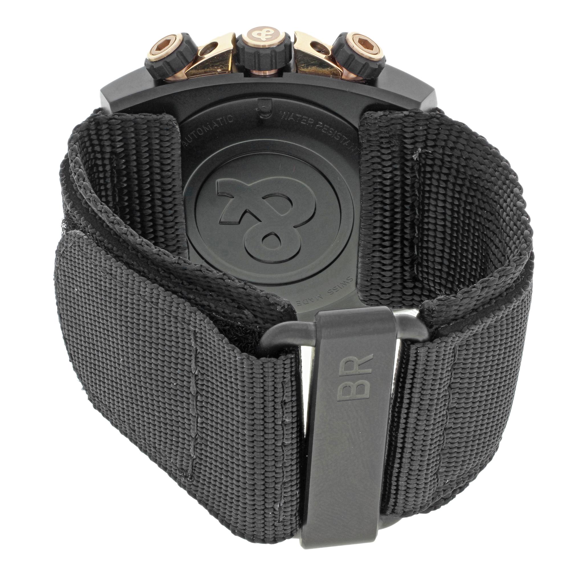 Bell and Ross Marine Matte PVD Black Steel Automatic Mens Watch BR02-CHR-BICOLOR 1