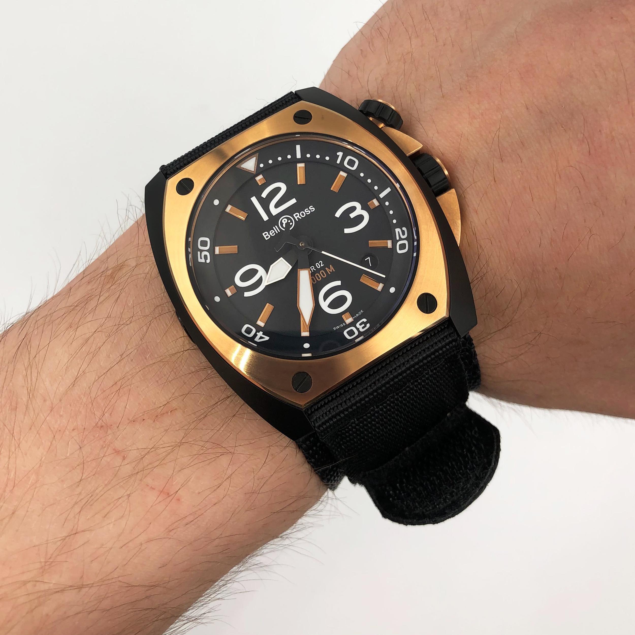 Bell and Ross Marine Steel PVD Gold 