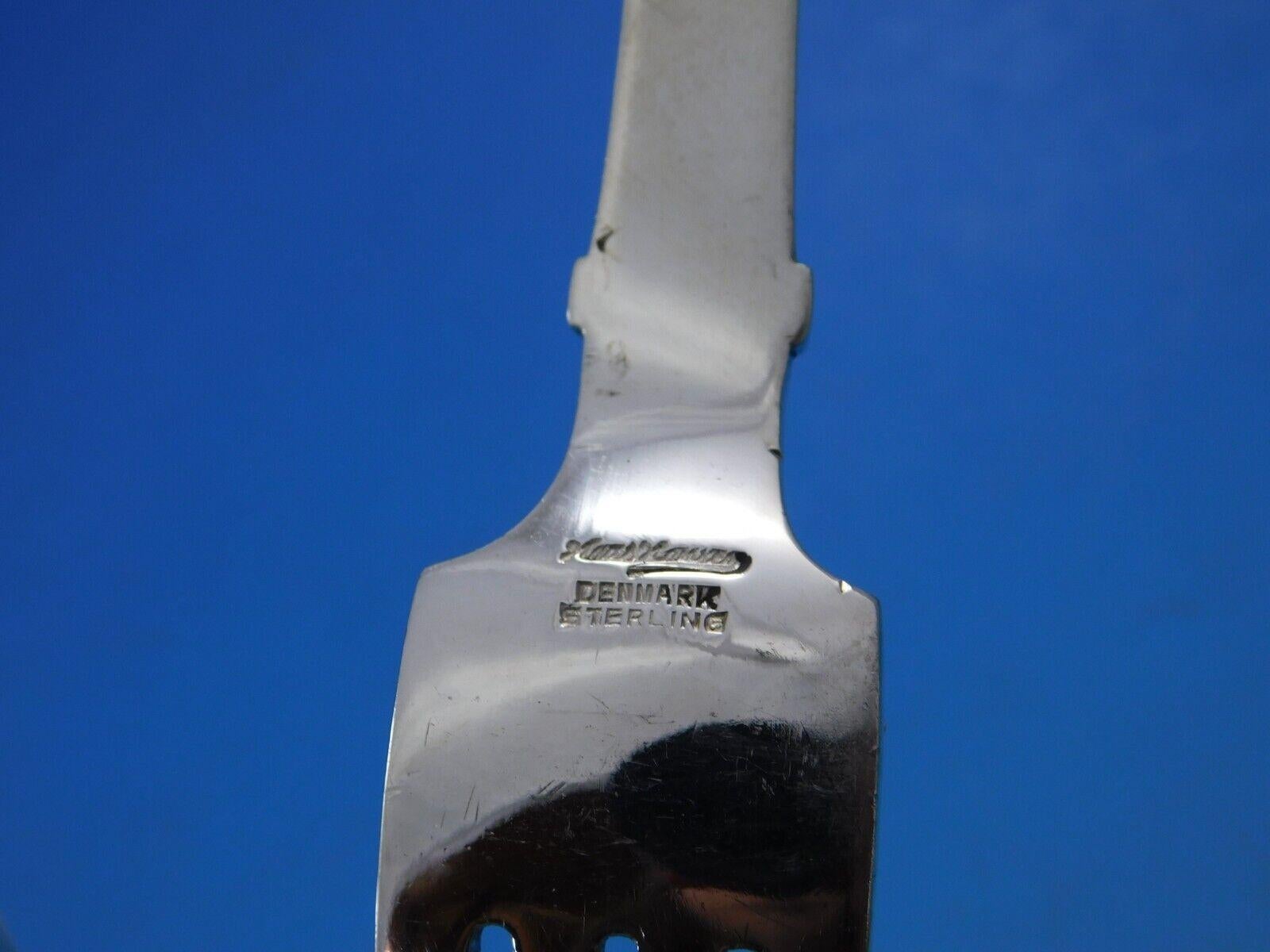 Campana de Hans Hansen Juego danés de cubiertos de plata de ley 6 servicios 42 piezas Moderno siglo XX