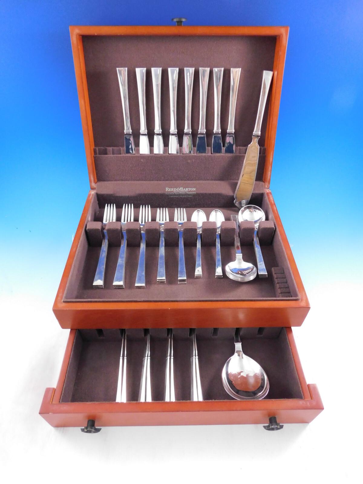 Campana de Hans Hansen Juego danés de cubiertos de plata de ley 8 servicios 50 piezas Moderno en venta 2