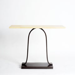 Bell Console in Cast Bronze and Shagreen by Elan Atelier (Preorder)