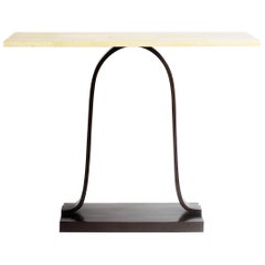 Bell Console in Cast Bronze and Shagreen by Elan Atelier