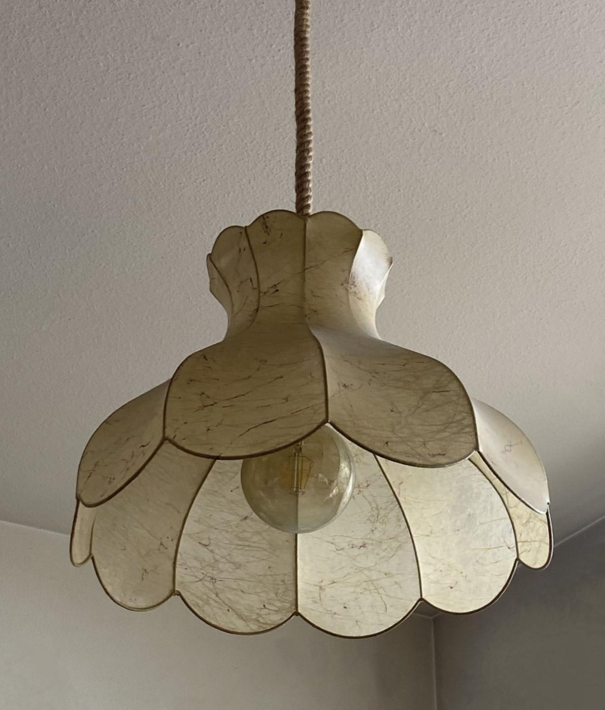 Tedesco Grande lampada a sospensione Cocoon Bell di Goldkant, anni '60 in stile Castiglioni, Flos in vendita