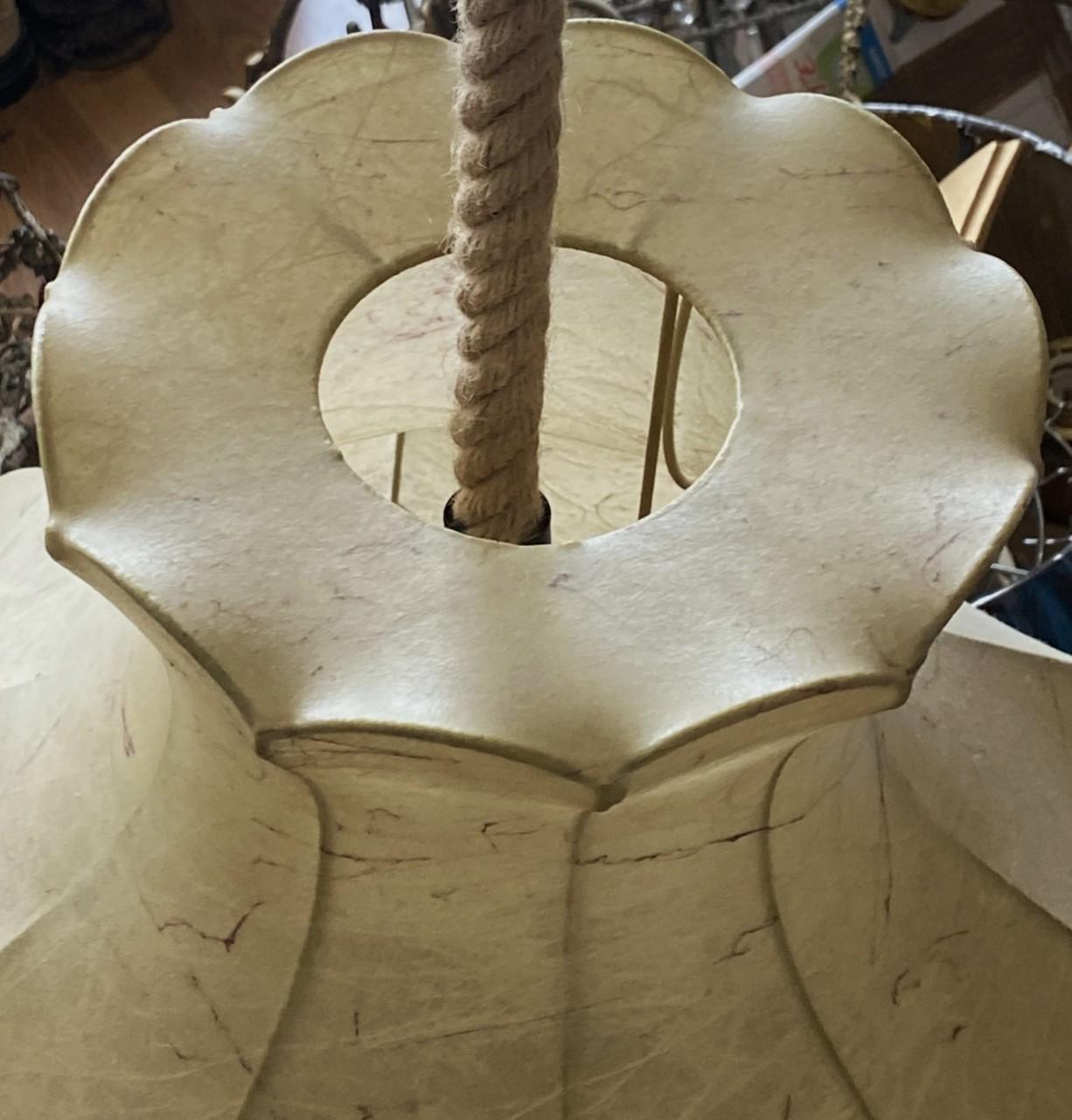 Grande lampada a sospensione Cocoon Bell di Goldkant, anni '60 in stile Castiglioni, Flos in vendita 3