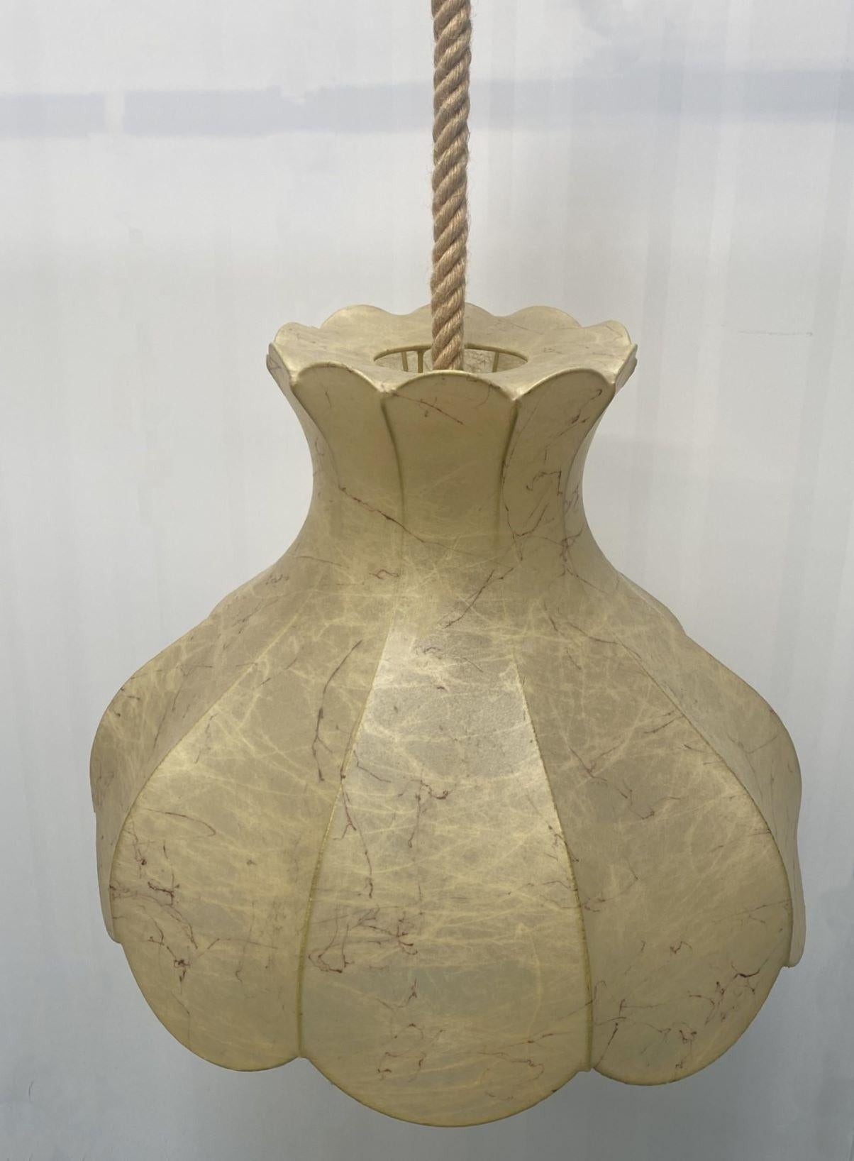 Grande lampada a sospensione Cocoon Bell di Goldkant, anni '60 in stile Castiglioni, Flos in vendita 1