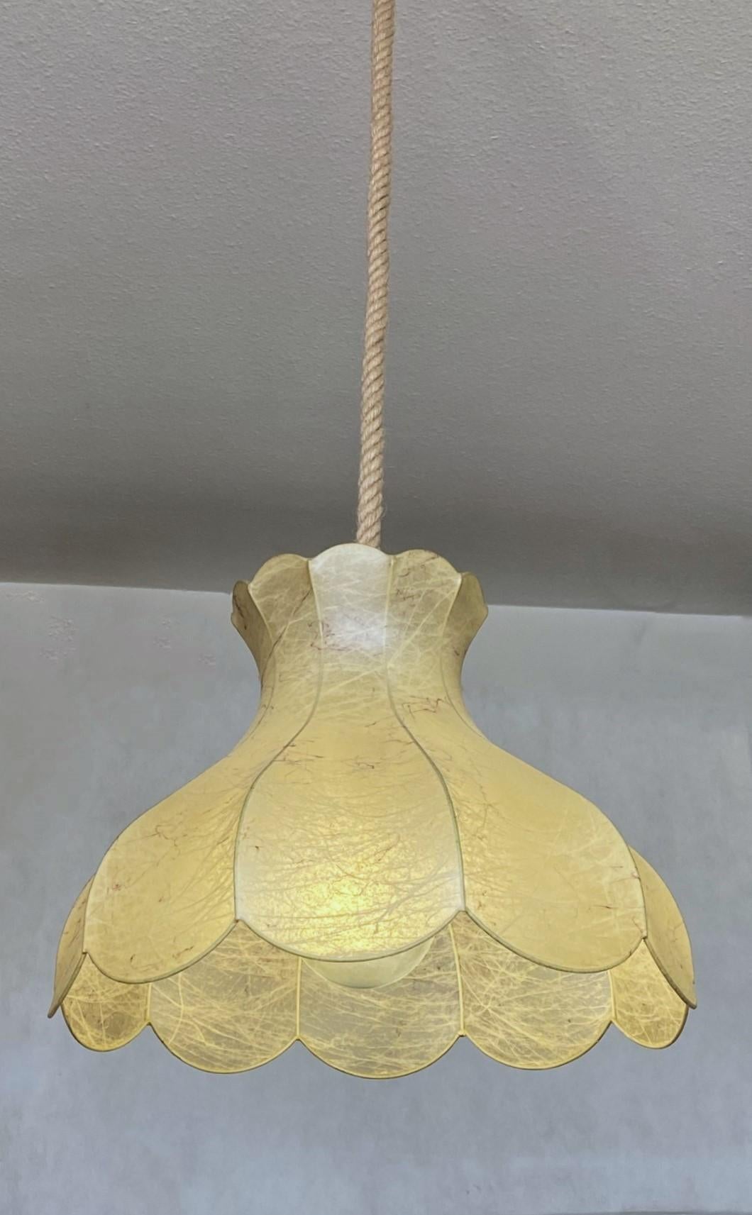 Grande lampada a sospensione Cocoon Bell di Goldkant, anni '60 in stile Castiglioni, Flos in vendita 6