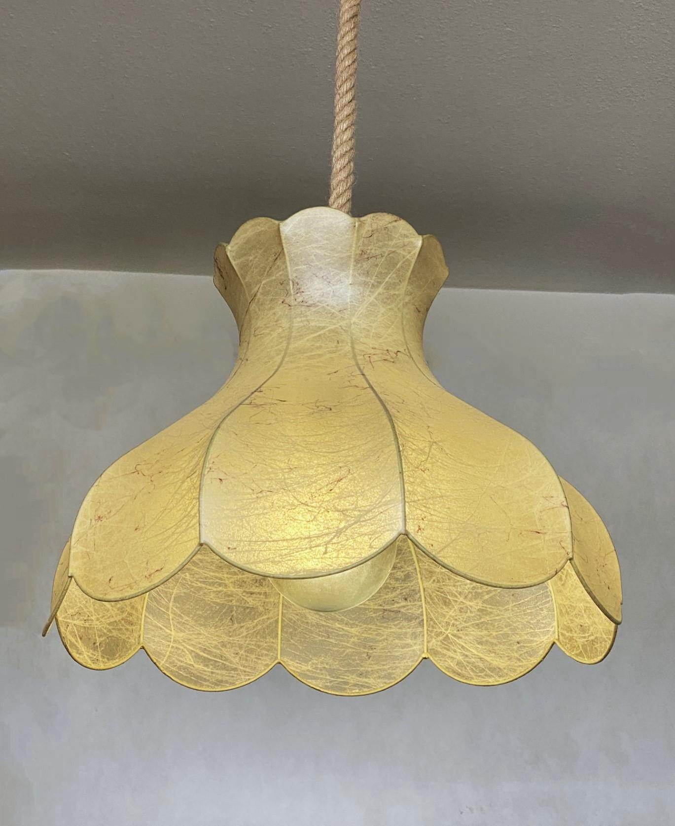 Grande lampada a sospensione Cocoon Bell di Goldkant, anni '60 in stile Castiglioni, Flos in vendita 7