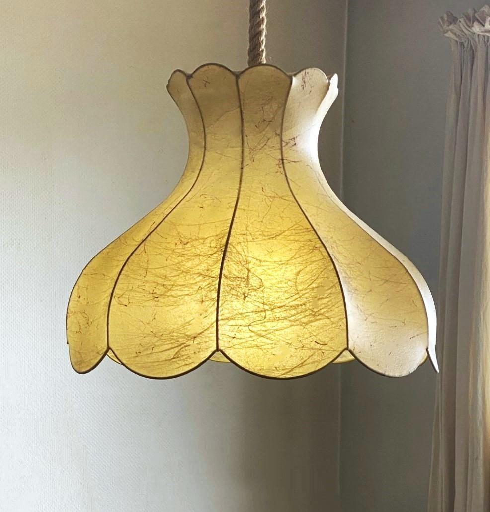Grande lampada a sospensione Cocoon Bell di Goldkant, anni '60 in stile Castiglioni, Flos in vendita 8