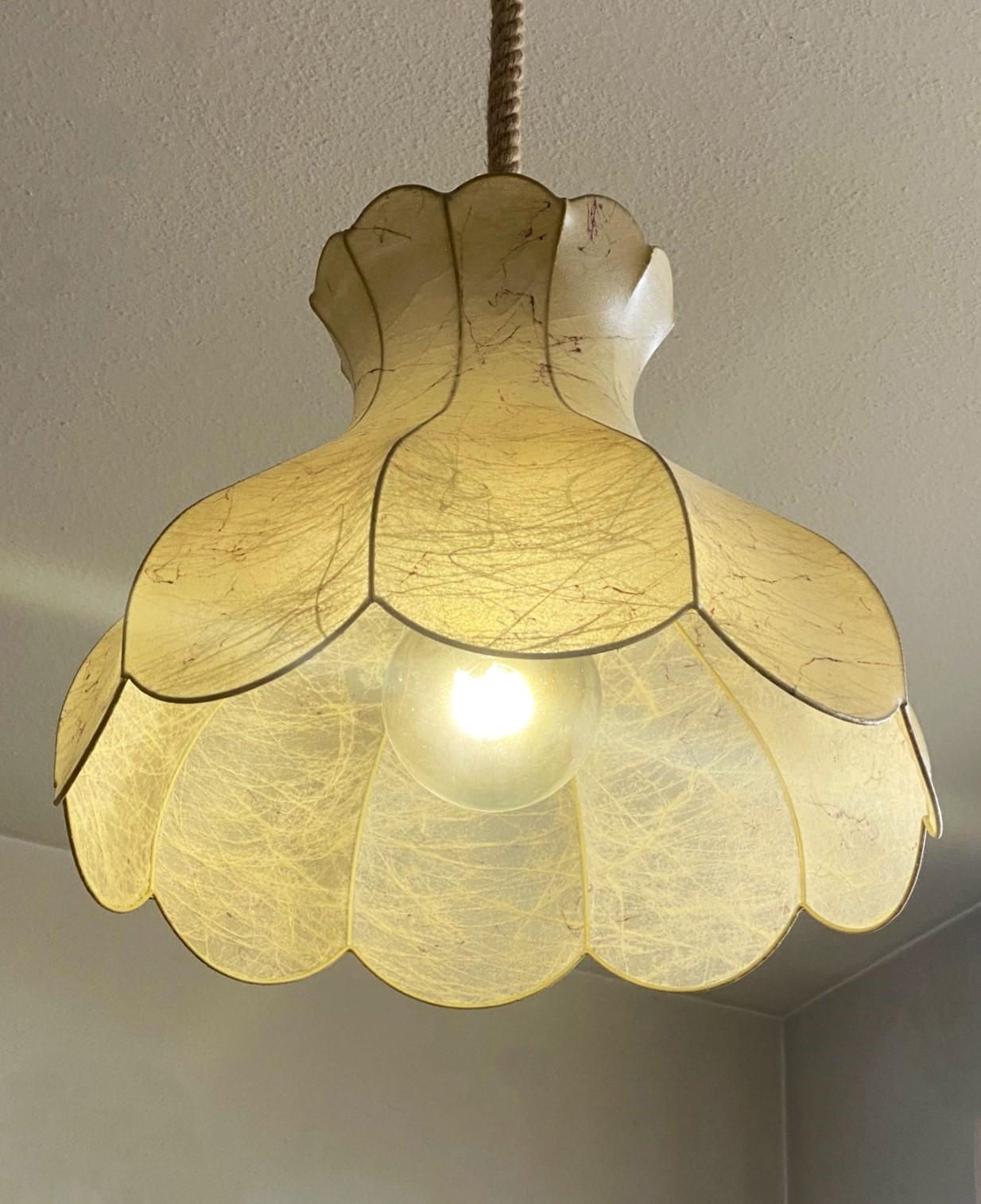 Grande lampada a sospensione Cocoon Bell di Goldkant, anni '60 in stile Castiglioni, Flos in vendita 10
