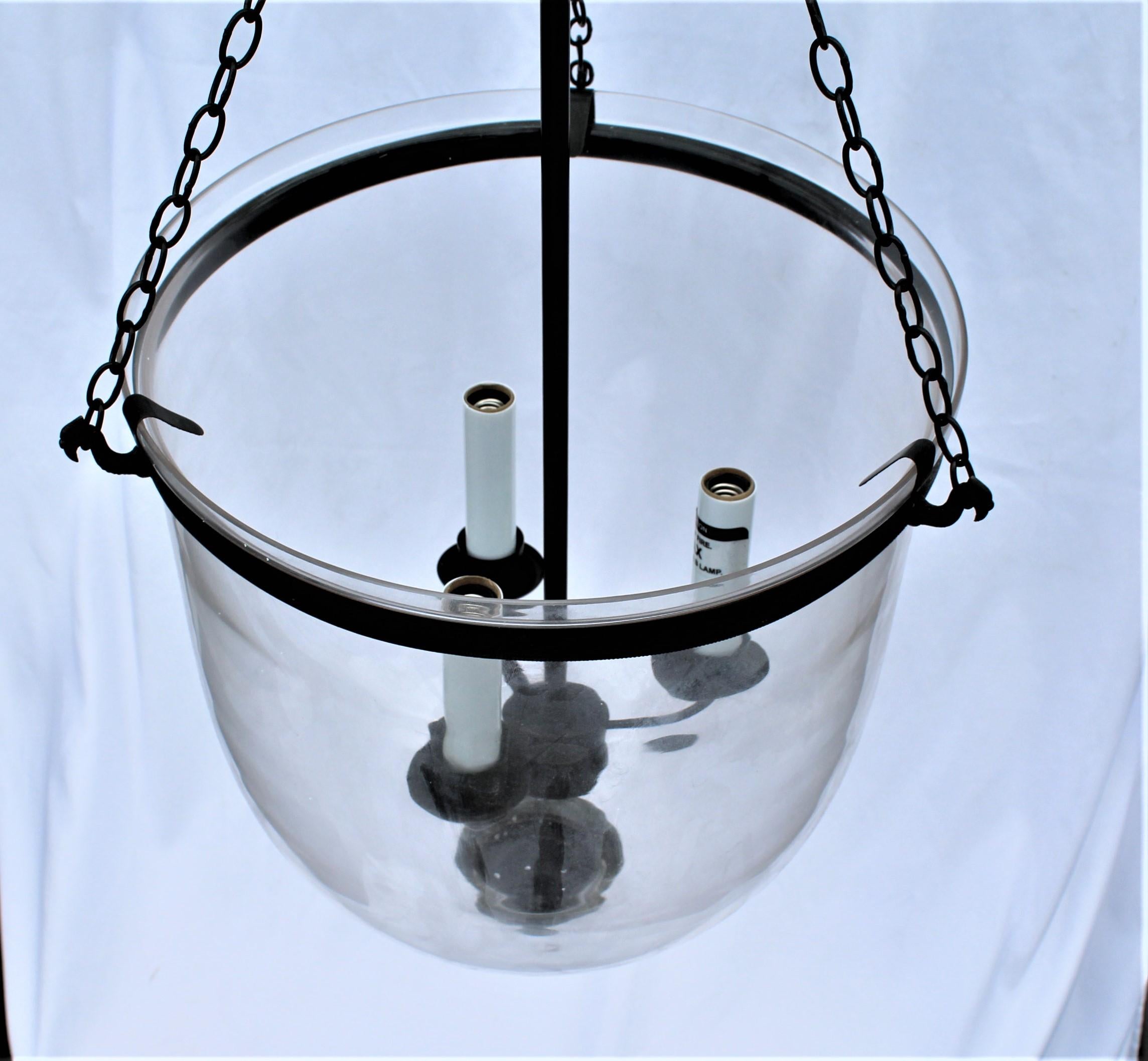Bell Jar from India, clear glass shade and smoke deflector. 12