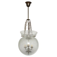 Bell Jar Lantern in Pulegoso Glass, Italy 1960s