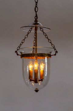 Bell Jar Lantern w/ Brass Details