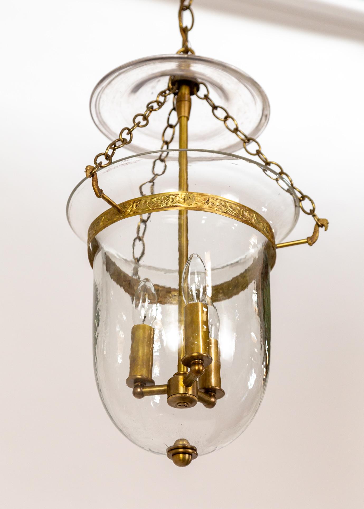 Bell Jar Lantern w/ Brass Details 5