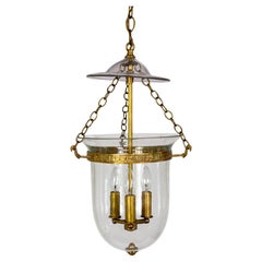 Bell Jar Lantern w/ Brass Details