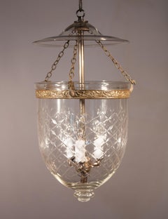 Bell Jar Lantern with Cut Glass Etching