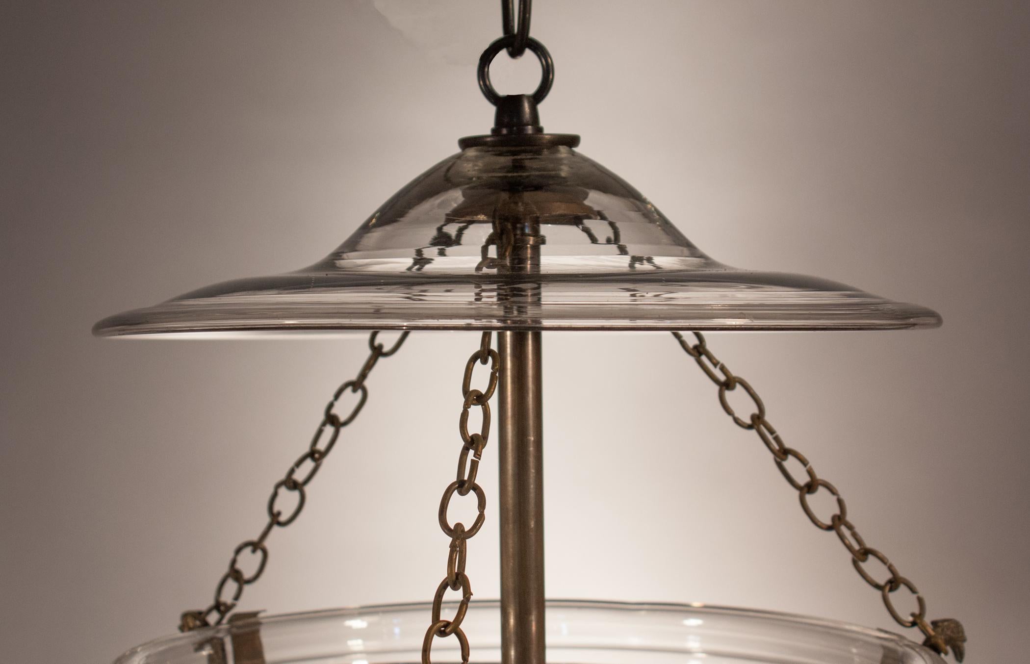 Bell Jar Lantern with Cut Glass Etching 1