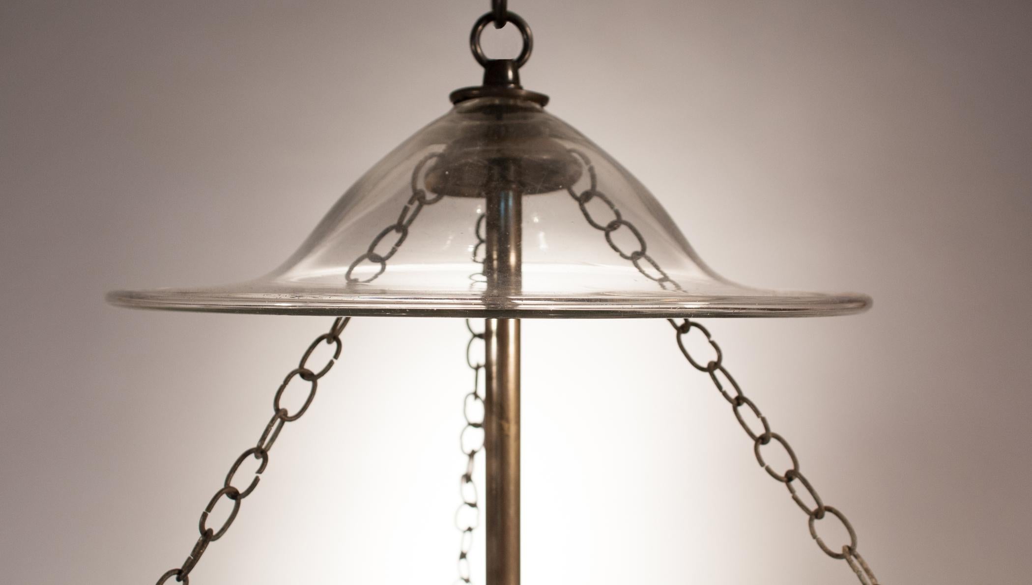 Bell Jar Lantern with Trellis Etching 1