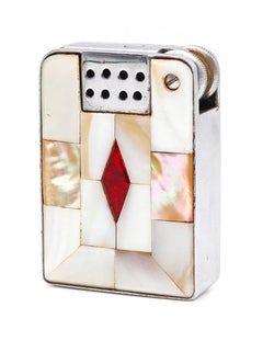 ENCENDEDOR BELL LIGHTER 1937 Encendedor de bolsillo británico semiautomático de gasolina con nácar