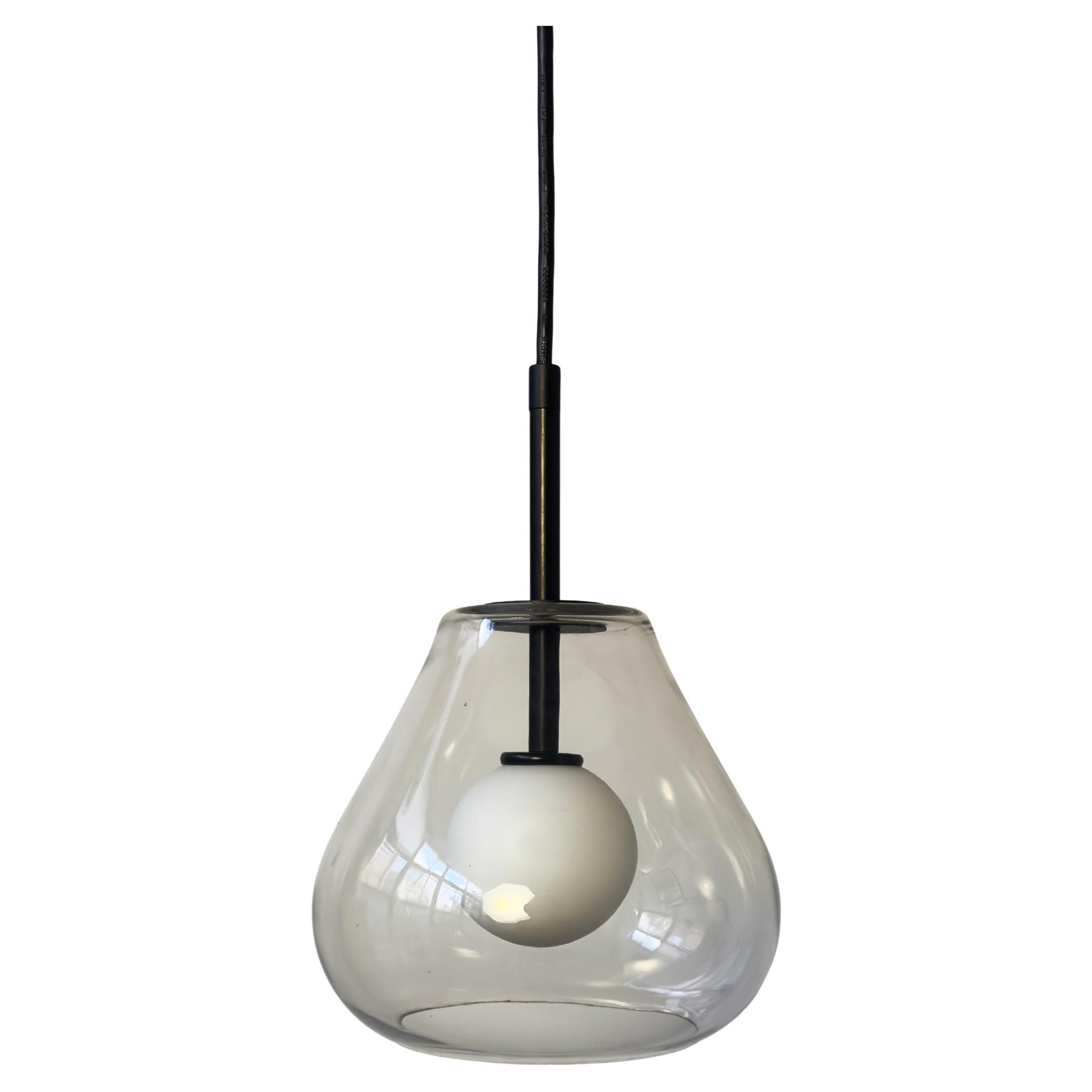 Bell Pendant, by Research.Lighting, 3in Glass Globe, Factory 2nd For Sale