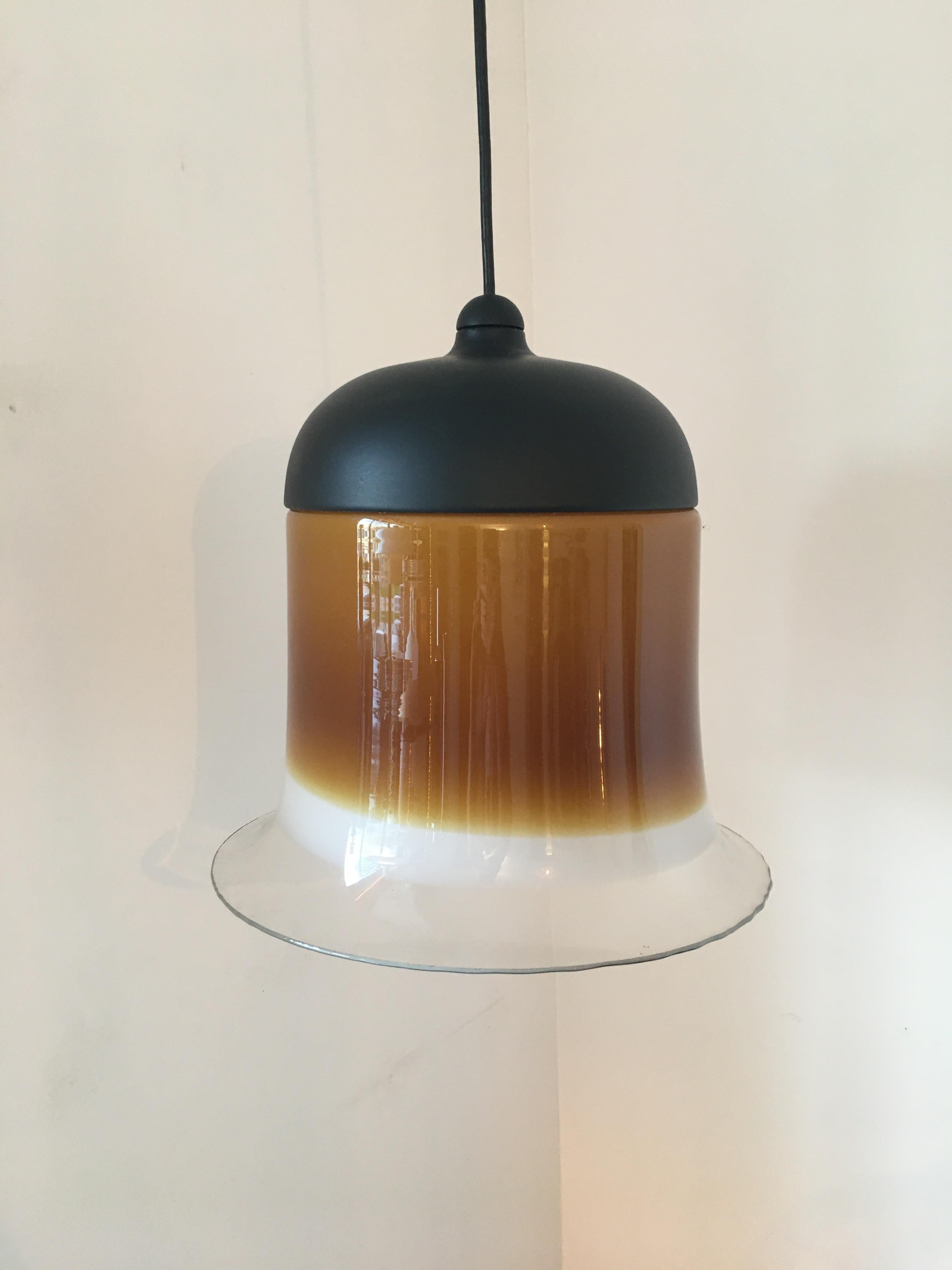  Bell Pendant Lamp by Peill & Putzler, 1970s In Excellent Condition In Bruxelles, BE