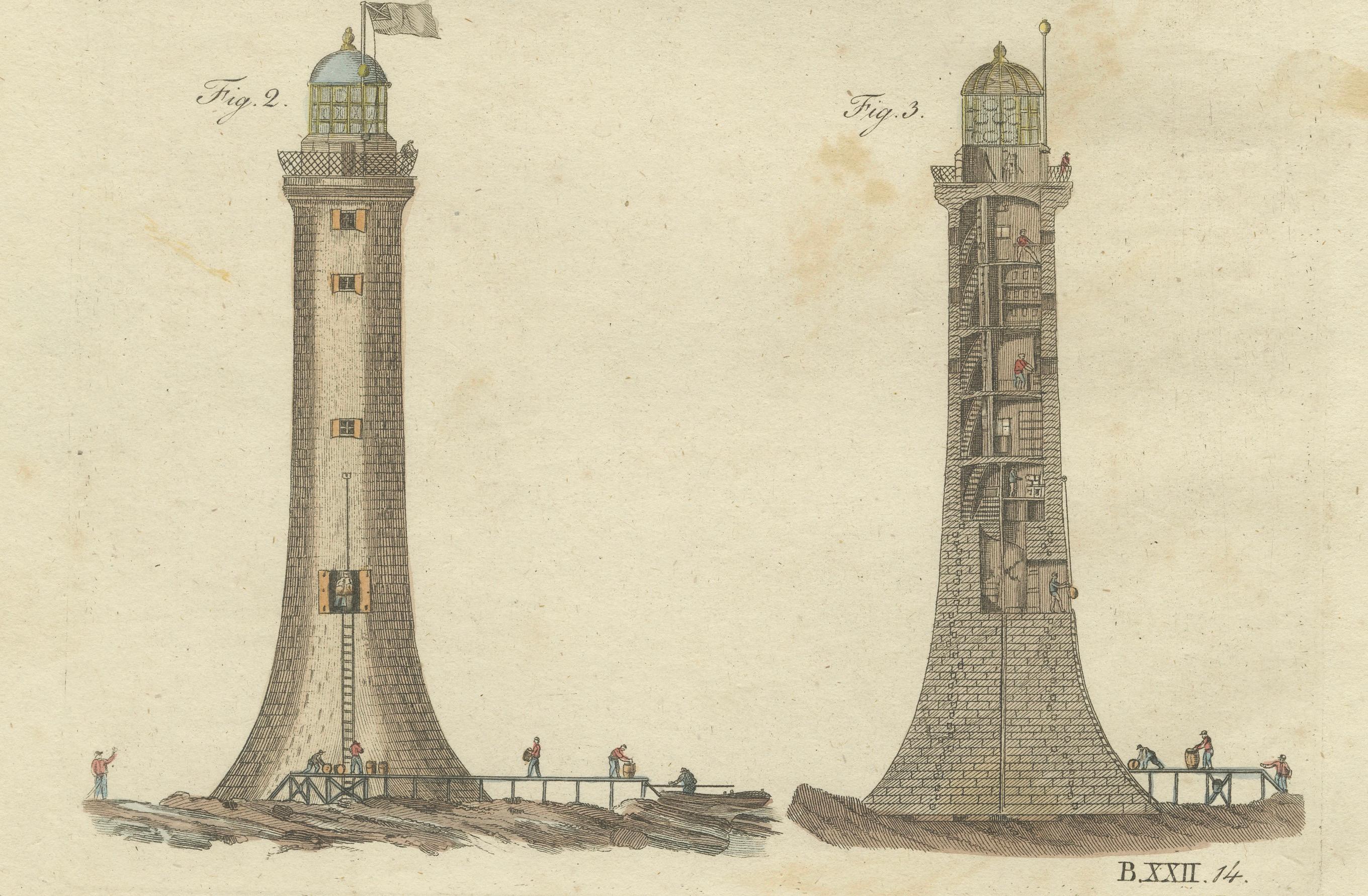 Bell Rock Lighthouse: Guardian of Scotland’s Treacherous North Sea Coast, 1790 In Good Condition In Langweer, NL