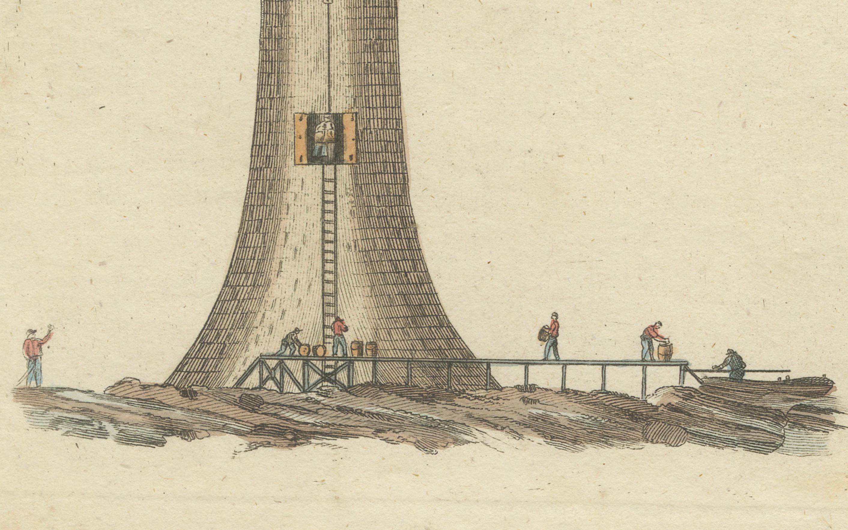 Late 18th Century Bell Rock Lighthouse: Guardian of Scotland’s Treacherous North Sea Coast, 1790