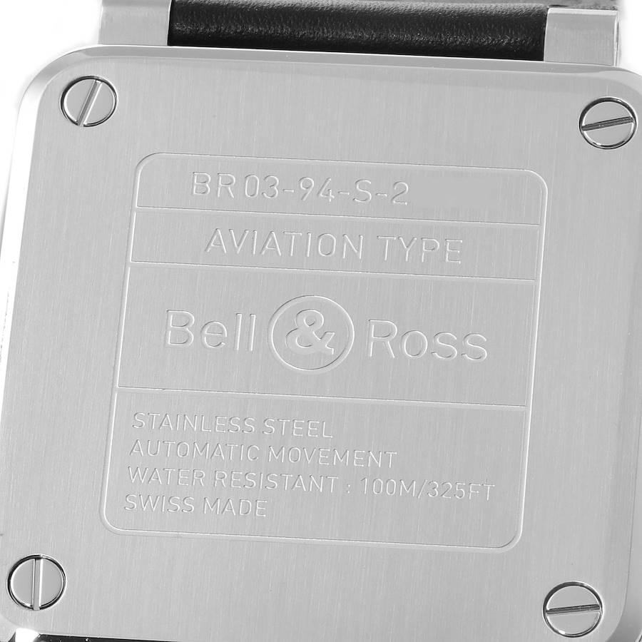 Bell & Ross Aviation Black Dial Chronograph Steel Mens Watch BR0394 Unworn For Sale 1