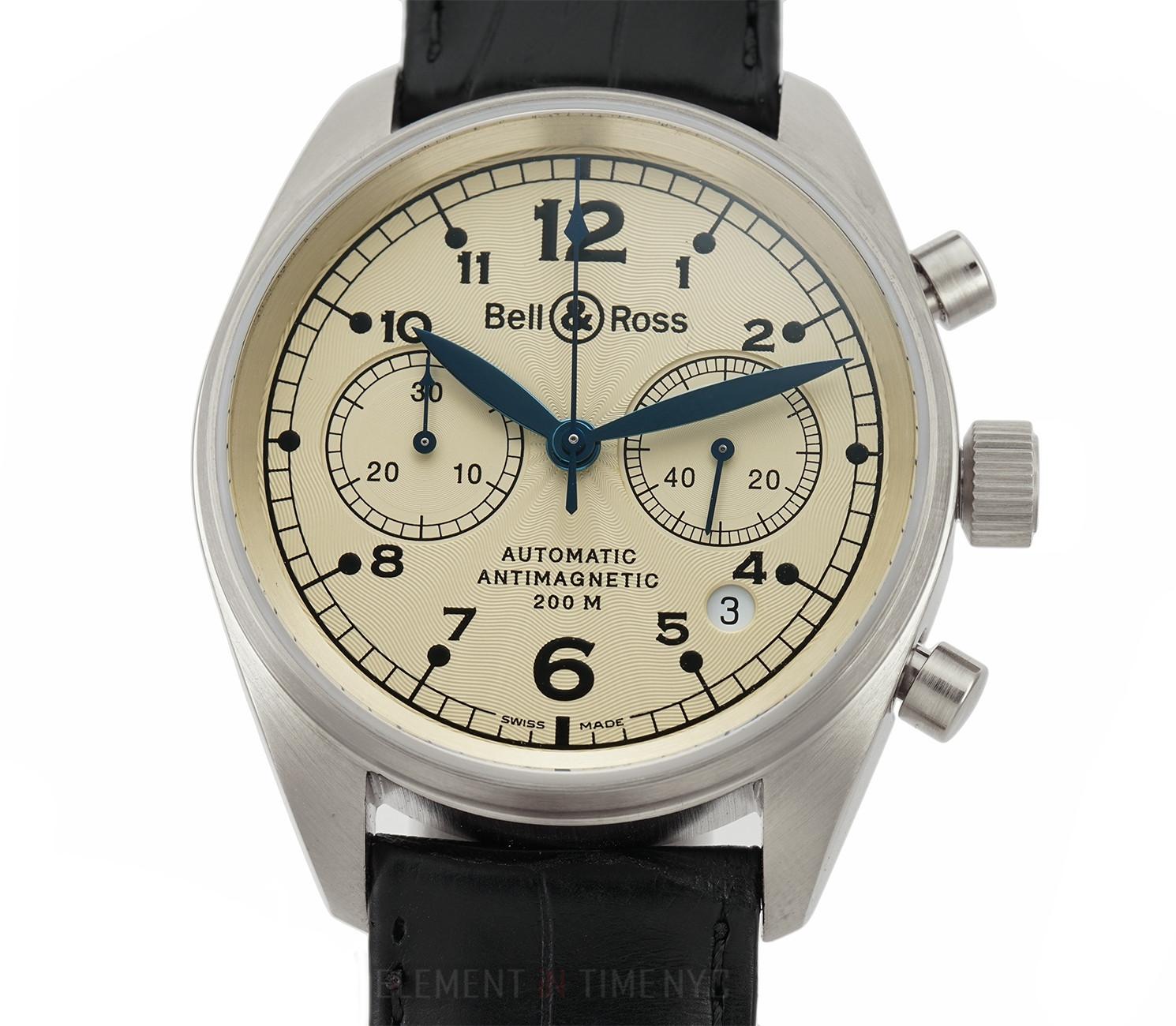 Bell & Ross Bell & Ross Reference #: BR 126. Mens Automatic Self Wind Watch White Gold Champagne 39 MM. Verified and Certified by WatchFacts. 1 year warranty offered by WatchFacts.