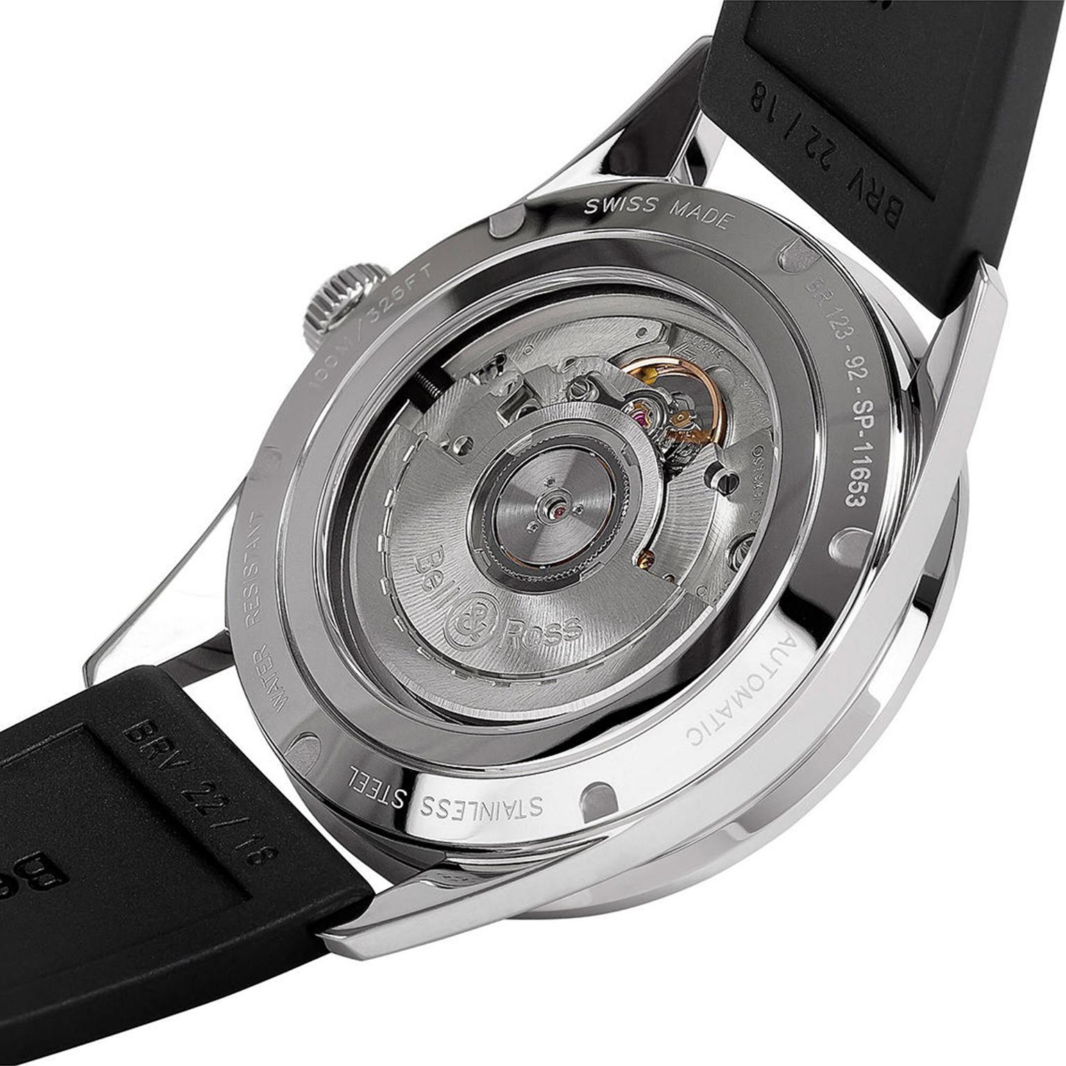 Women's or Men's Bell & Ross BR-126 Stainless Steel Watch