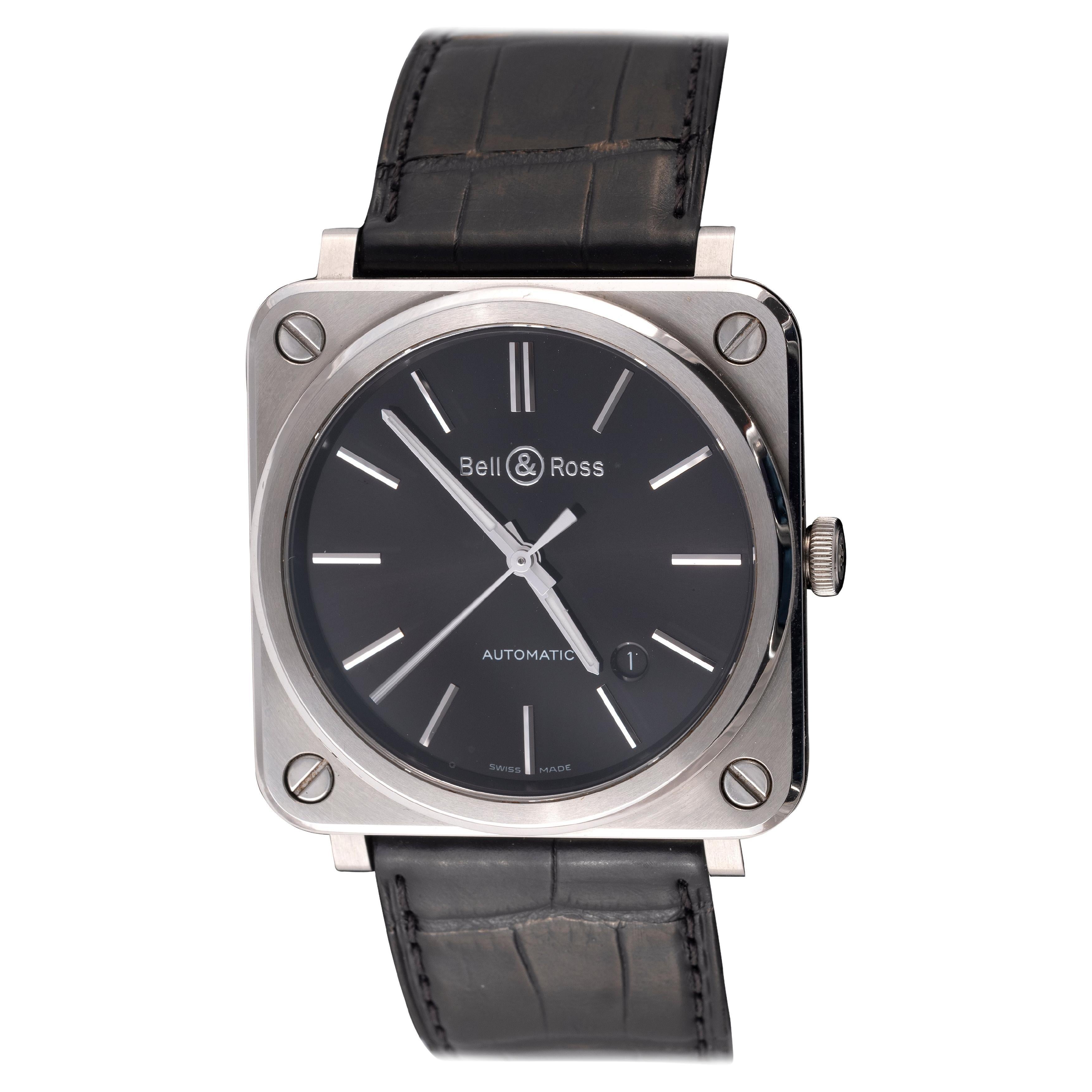 Bell
Ross Br S 92 39mm Schwarz Stahl Armbanduhr