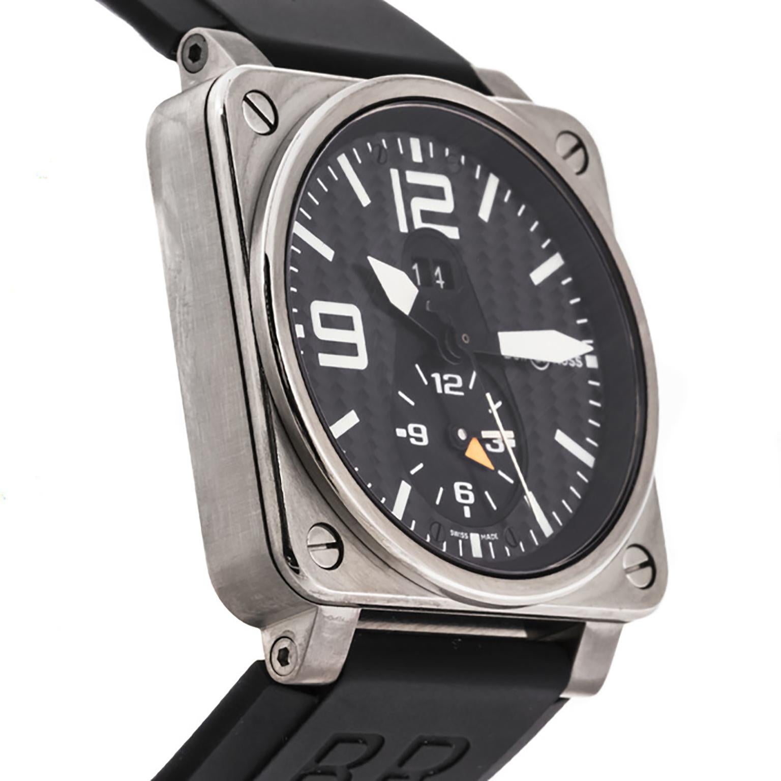 Bell & Ross BR03-51 GMT Titanium and Stainless Steel Watch In Excellent Condition In Miami, FL