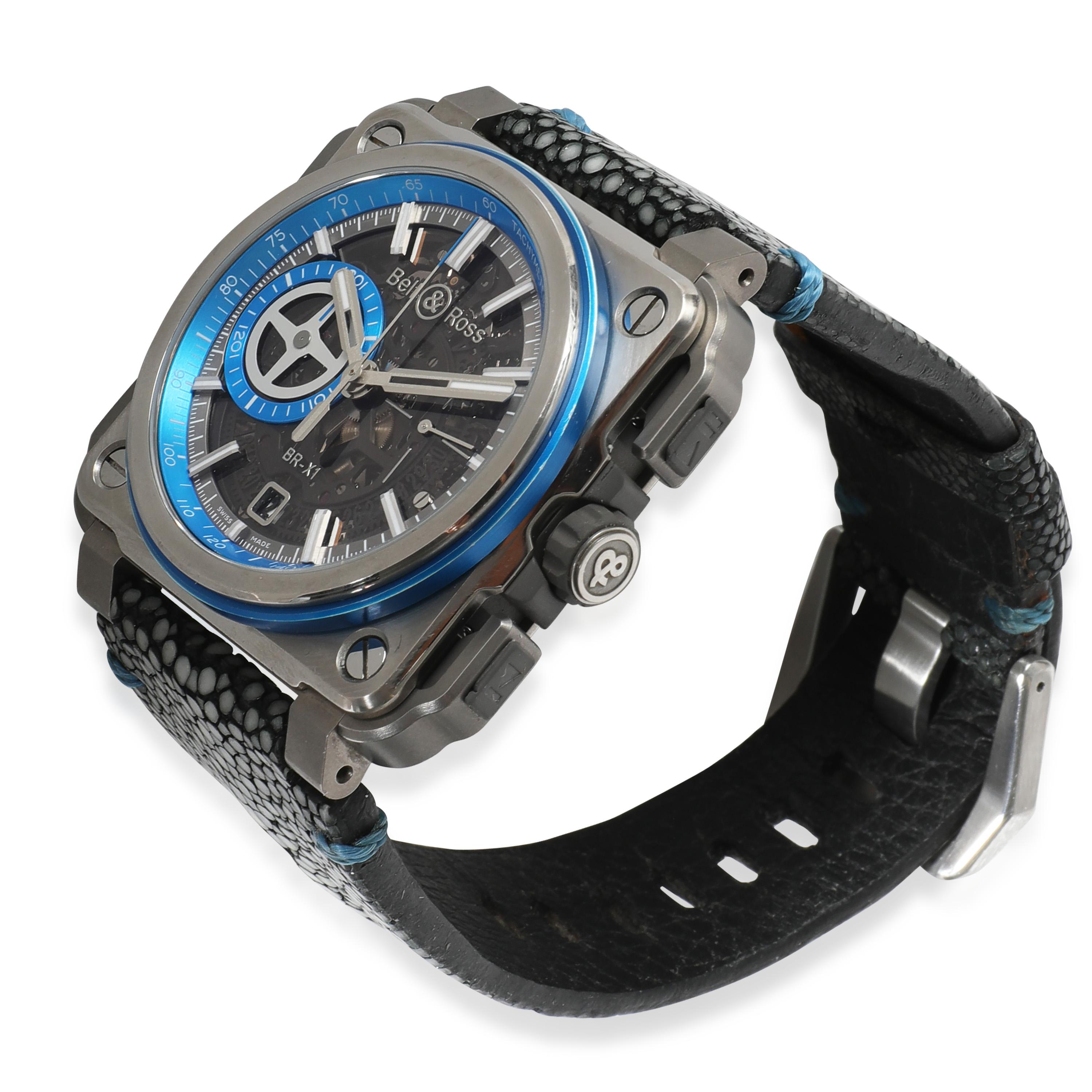 Bell & Ross, montre pour hommes BRX-1 Hyperstellar BRX1-AL-TI-BLU  Titane Excellent état - En vente à New York, NY