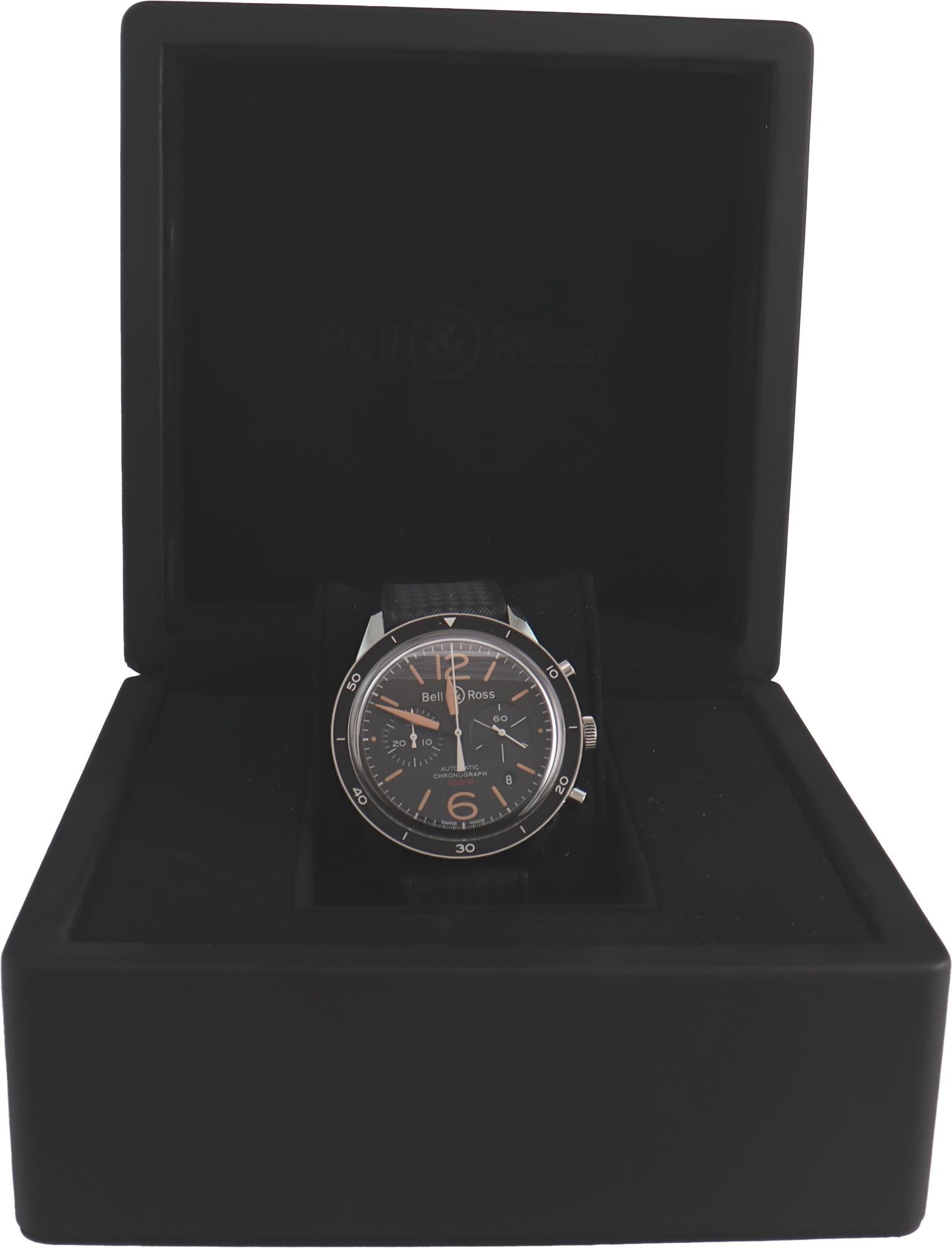 Bell & Ross Chronograph Stainless Steel Automatic Wristwatch Ref BR-126-94 For Sale 1