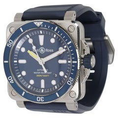 Bell & Ross Instrument Diver Blue BR0392-D-BU-ST/SRB Men's Watch in Stainless S
