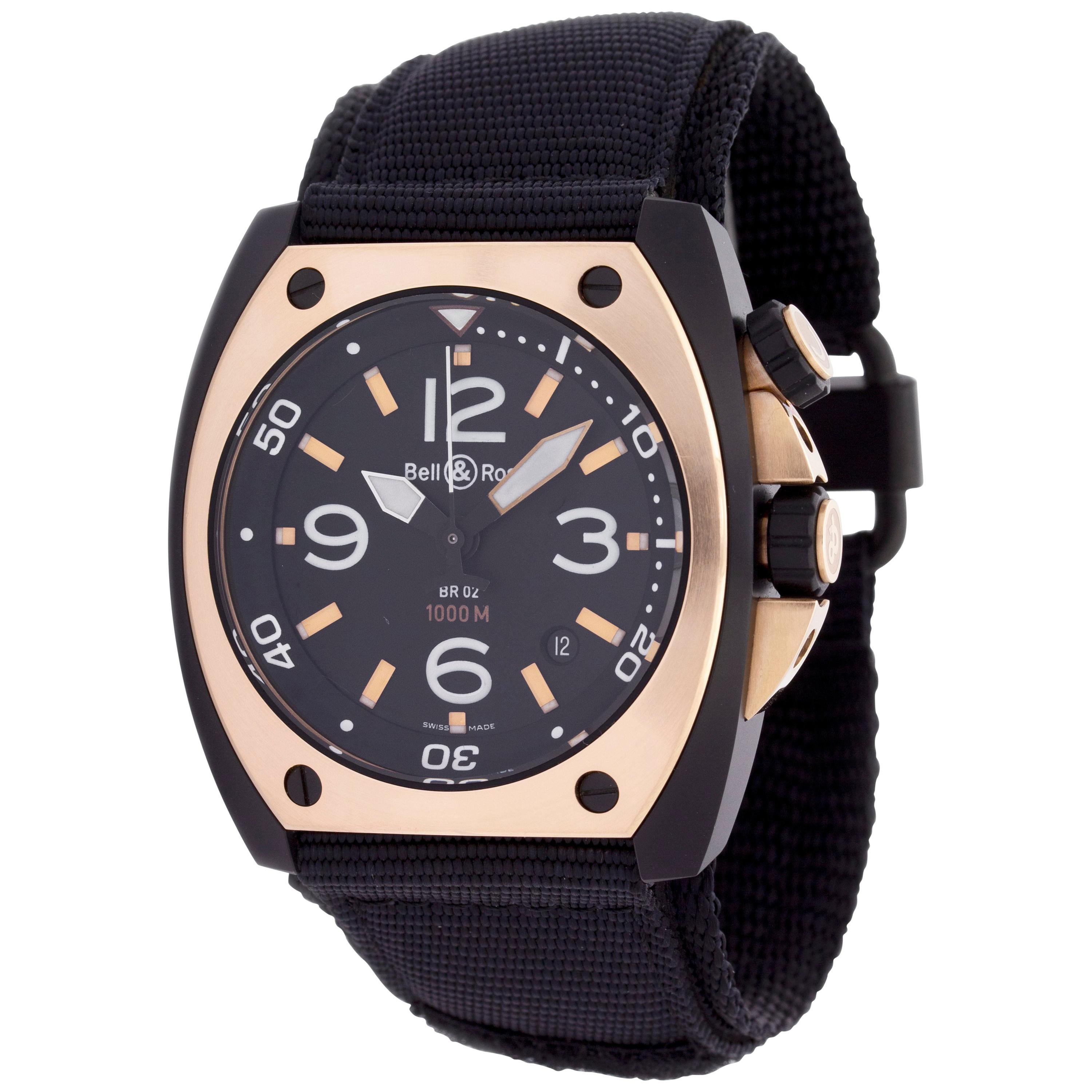 Bell & Ross Marine 92 BR02-PINKGOLD-CA For Sale