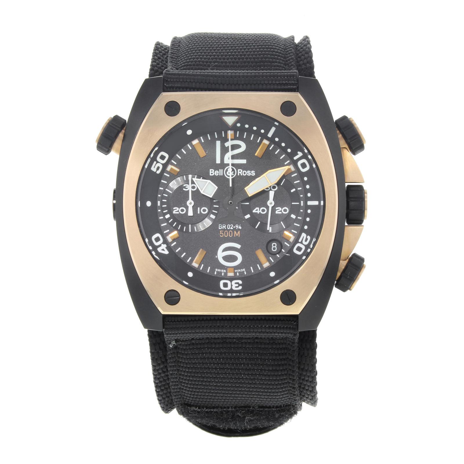 Bell & Ross Marine Matte PVD Black Steel Automatic Men's Watch BR02-CHR-BICOLOR