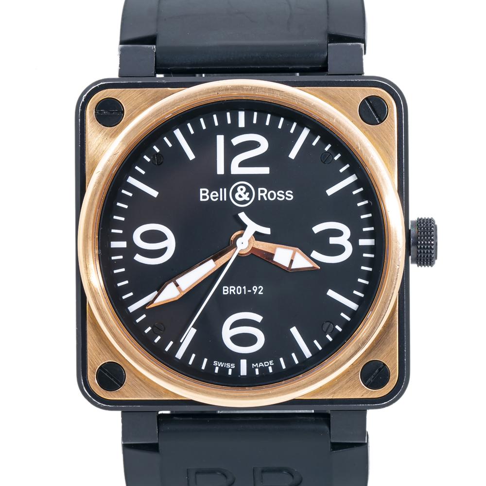 Bell & Ross Military Spec BR01-92-S 18k Rose Gold Automatikuhr 46MM