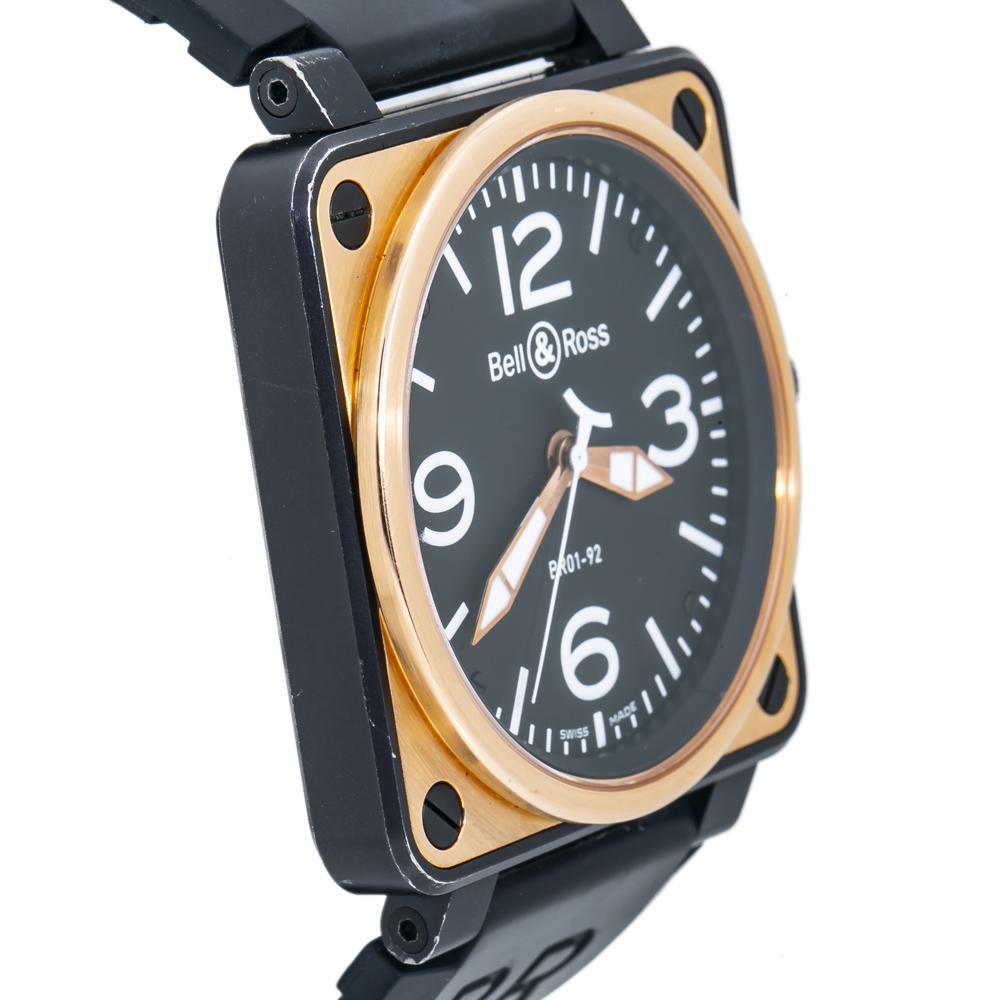 Bell & Ross Military Spec BR01-92-S 18k Roségold Automatikuhr im Zustand „Gut“ im Angebot in Miami, FL