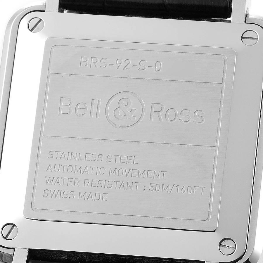 Bell & Ross Officer Black Dial Automatic Steel Mens Watch BRS92 Box Card 1