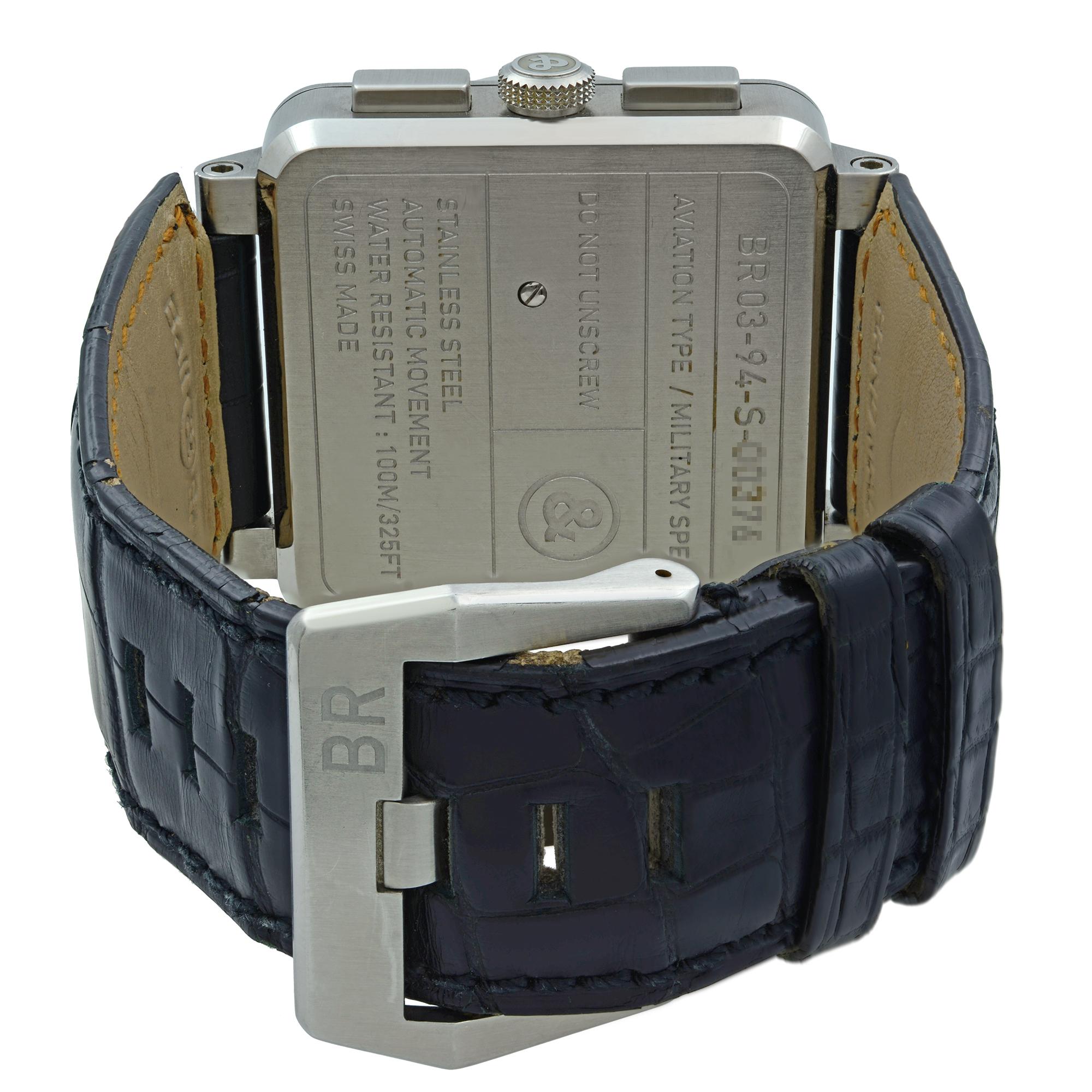 Bell & Ross Phantom Chronograph Steel Black Dial Automatic Men's Watch BR03-94-S 2