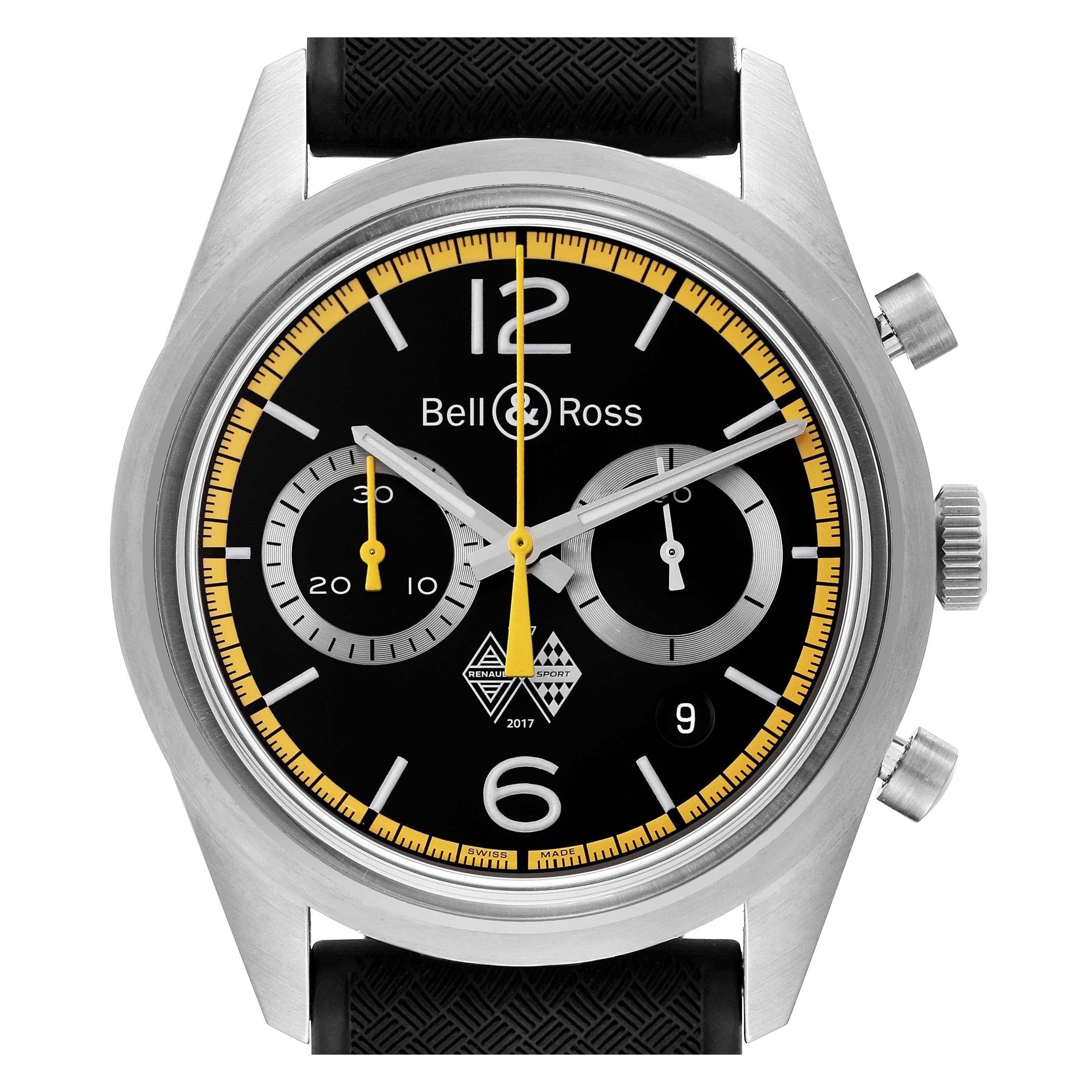 Bell & Ross Renault Sport, montre pour hommes du 40e anniversaire en acier, édition limitée