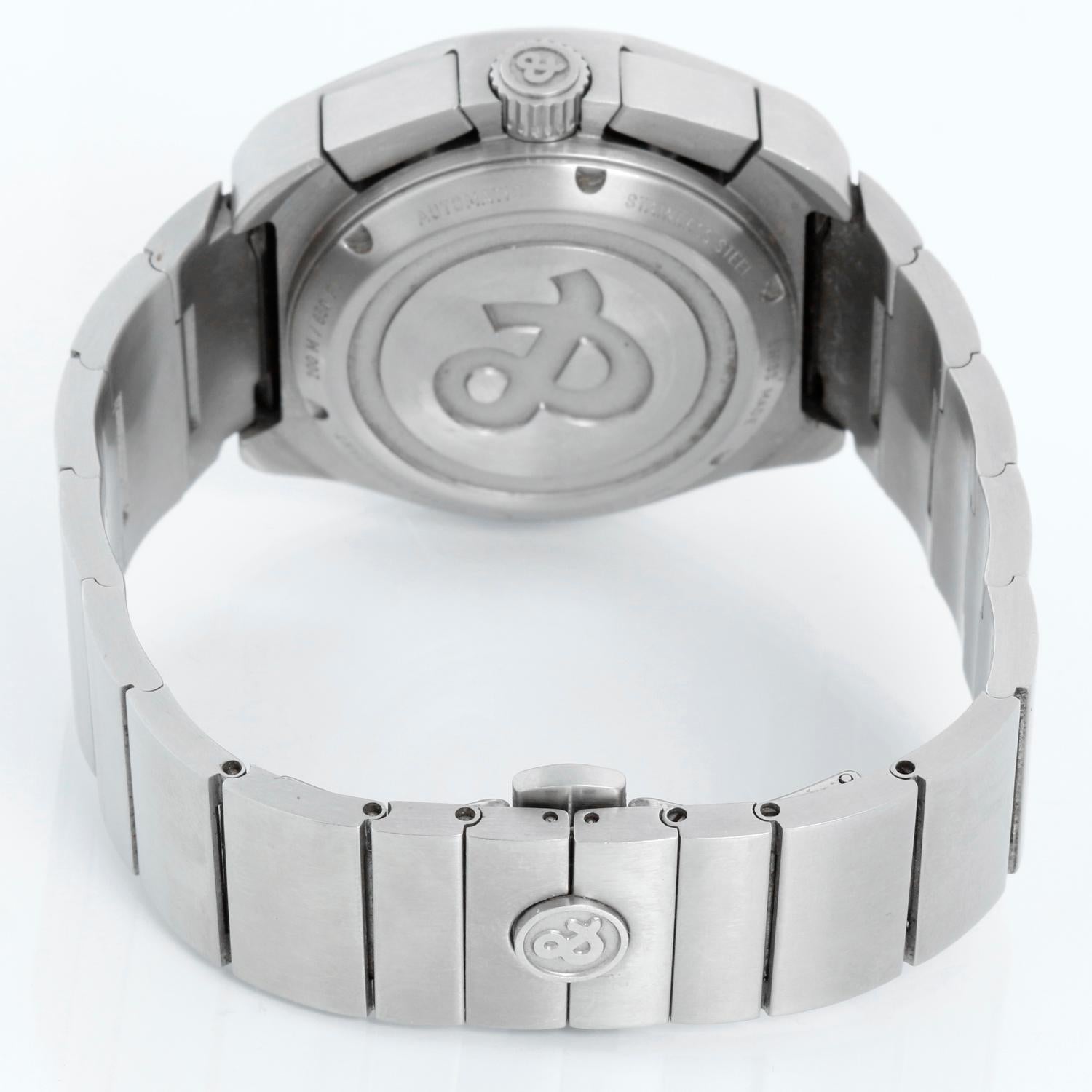 Bell & Ross Montre-bracelet pour hommes 3 jours avec chronographe automatique en acier Pour hommes en vente