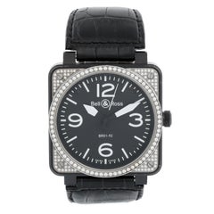 Bell & Ross Edelstahl Diamant Automatik-Herrenuhr BR01-92
