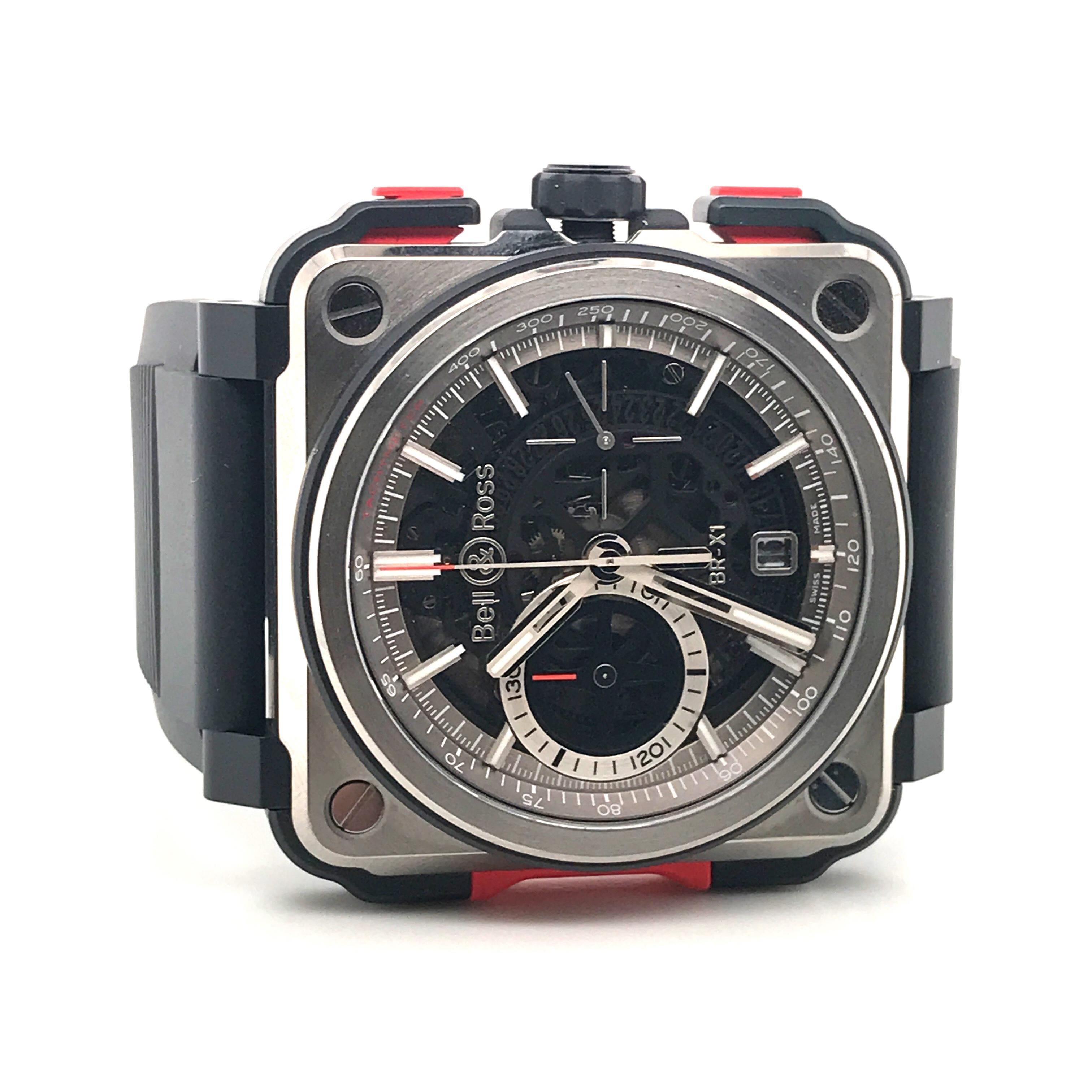 Bell & Ross Titanium BR-X1 Ltd Ed Skeleton Chronograph Mechanical Wristwatch 4
