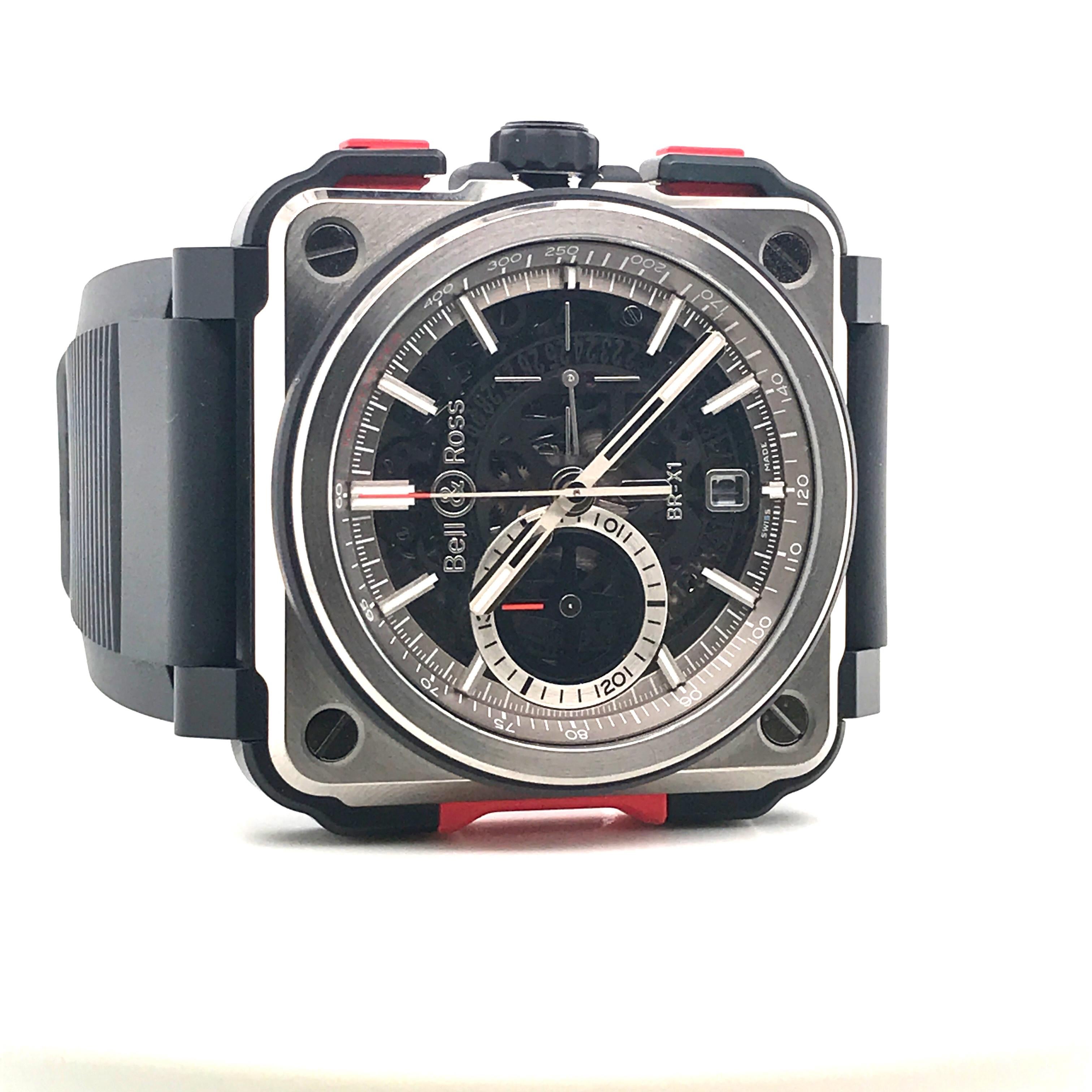 Bell & Ross Titanium BR-X1 Ltd Ed Skeleton Chronograph Mechanical Wristwatch 3