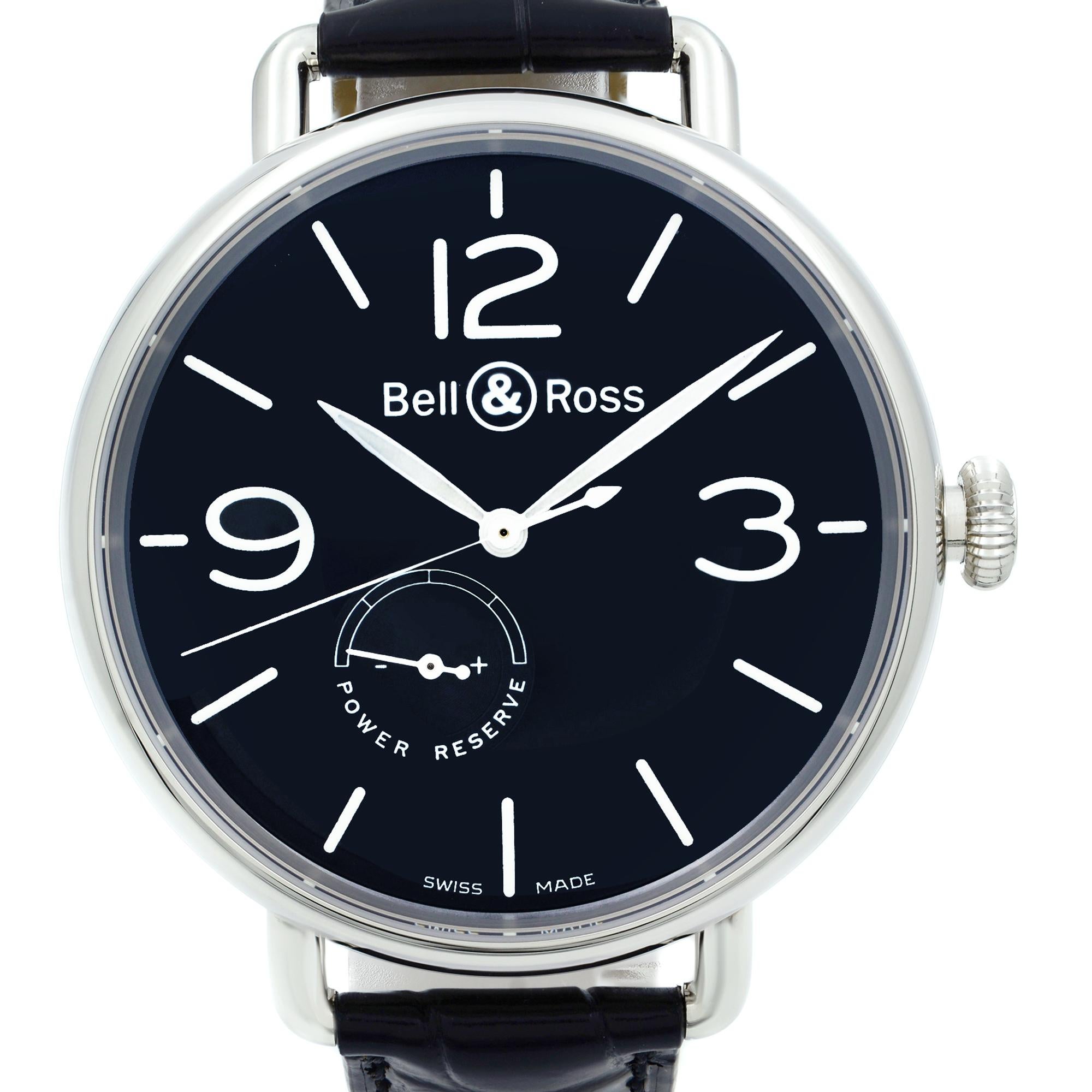 Brand New. Comes with Original Box and Papers. Covered By 3 Year Chronostore Warranty
MSRP 4500 
Brand Bell & Ross
Department Men
Model Number BRWW197-BL-ST/SCR Model
Bell & Ross WW1
Style Classic, Dress/Formal, Luxury
Band Color Black
Dial Color