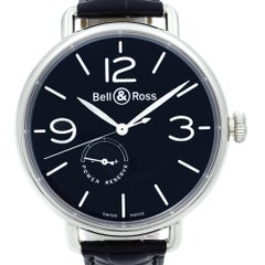 Bell & Ross WW1 Power Reserve Steel Black Dial Automatic Watch BRWW197-BL-ST/SCR