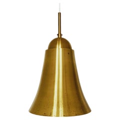 Vintage Bell shaped brass pendant lamp
