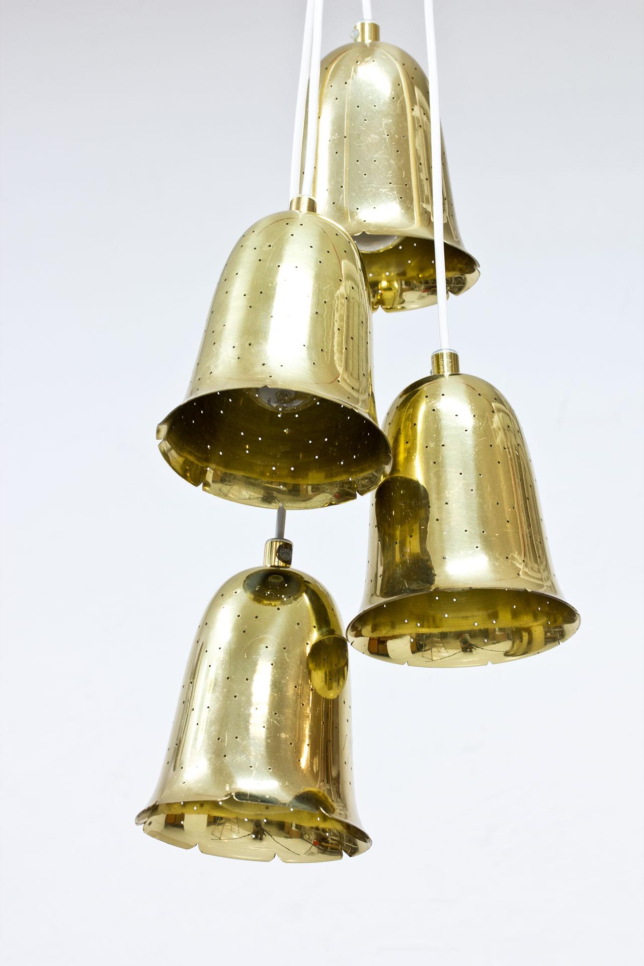 Bell Shaped Brass Pendant Lamps by Boréns In Good Condition In Stockholm, SE